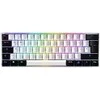 Sharkoon SKILLER SGK50 S4 žaidimų klaviatūra su raudonais jungikliais - 60% išdėstymas, raudoni hot-swap jungikliai, RGB apšvietimas, QWERTZ išdėstymas, baltas-juodas