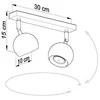 Sollux Lighting Lubinis šviestuvas OCULARE 2 juodas