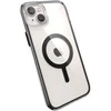 Speck Presidio Perfect-Clear su smūgio geometrija + MagSafe – iPhone 15 Plus / 14 Plus dėklas su MICROBAN danga (skaidrus / juodas)