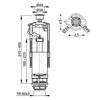 WC nuleidimo mechanizmas AlcaPlast, su Stop mechanizmu