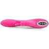 Pink Rožinė EasyToys Double Rabbit Intimate Massager Atsparus vandeniui 21cm Rožinė USB