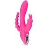 Pink Rožinė EasyToys Double Rabbit Intimate Massager Atsparus vandeniui 21cm Rožinė USB