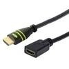 TECHLY 106824 Techly Monitorius ilgintuvas HDMI-HDMI M/F 0,2m Ethernet 4K 60Hz juodas