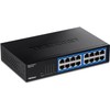 Šakotuvas TRENDNET 16 prievadų Gigabit Desktop Switch / w metalinis dėklas