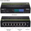 Šakotuvas TRENDnet Switch 8 Port Gbit PoE+ 61W Metall