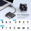 Ugreen Atminties kortelių Micro SD, SD skaitytuvas USB 3.0/USB-C OTG su 2xUSB-A prievadais
