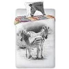 MCU Patalynė medvilnė 140x200 Wild Zebra zebrai balta juoda spalvingi dryžiai 5680