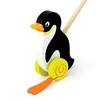Medinis stumiamas žaislas Viga Toys Pingvinas