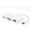 Vivanco adapteris USB-C – VGA 3in1, baltas (34294)