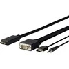 Kabelis VivoLink HDMI - D- Sub (VGA) + USB-A 1m juoda (PROVGAHDM1)