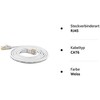 Wantec Patchkabel SSTP CAT7 Ste. CAT6a d=4mm 0,25m baltas