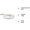 „Wantec“ jungiamasis kabelis SSTP CAT7 Ste. CAT6a d=4mm 0,25m baltas