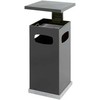 HAGLEITNER Šiukšliadėžė su pelenine, V formos dalis, antracito spalvos, cinkuotas plienas/plienas su milteliniu dengimu, 70 ltr. su metaliniu vidiniu indu, ugniai atspari, lauko sąlygoms, paruošta įrengimui į žemę, įsk. medžiagą