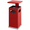 HAGLEITNER Šiukšliadėžė su pelenine, V formos dalis, antracito spalvos, cinkuotas plienas/plienas su milteliniu dengimu, 70 ltr. su metaliniu vidiniu indu, ugniai atspari, lauko sąlygoms, paruošta įrengimui į žemę, įsk. medžiagą