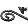 Wentronic DELTACO neiloninis kabelio kanalas, 25mm, 2.5m, juodas / LDR02