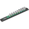 Wera Wera A 4 socket magnet strip Zyklop socket set 1/4 (juodas/žalias, 9 pieces)
