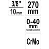 Yato Metalinė juostos įrankis 3/8 pavarai, 0-40 mm diapazonui, CV gaubto spaustuko replės