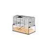 ZOLUX DLZZOUKLA0019 Cage Neo Panas Little su stikline kiuvete, juoda