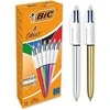 Bic 4 spalvų tušinukų rinkinys su metalo atspalvių korpusais