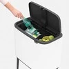 Šiukšlių dėžė Brabantia Bo Touch, 11+23 l, Platinos spalvos