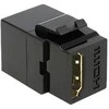 Juodas HDMI Keystone modulis su užspaudėju