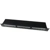 GEMBIRD NPP-C548CM-001 Gembird 19 patch panel 48 port 2U cat.5e su galinio kabelio valdymu, juodas