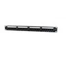 GEMBIRD NPP-C524CM-001 Gembird 19 patch panel 24 port 1U cat.5e su galinio kabelio valdymu, juodas