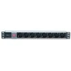 Techly I-CASE STRIP-81UD maitinimo paskirstymo įrenginys 1U Aliuminis, Juoda 8 AC išvestis(ys / čių)