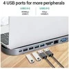 Vention Vėdinimo prijungimo stotis 12in1: USB-C prie HDMI/USB2.0 x 2/USB3.0 x 2/VGA/USB-C/RJ45/SD/TF