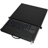 aixcase 19" Rack 1U Klaviatūra DE Touchpad USB juodas