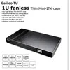 Akasa Galileo TU Thin–Mini–ITX 1U obudowa, OEM – juoda