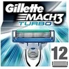 Gillette Mach3 Turbo Skustuvo Galvutės Vyrams, 12 Vnt.