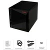 Serveris Asus Asustor Nimbustor 4 AS5304T iki 4 HDD/SSD, Intel Celeron J4105 Quad-Core, Procesoriaus dažnis 1,5 GHz, 4 GB, SO-DIMM DDR4 2400, Vienvietis, Juodas