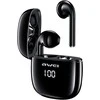 Bluetooth 5.0 TWS ausinės + AWEI įkrovimo stotelė (T28P) juodos spalvos