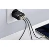 Baseus Sieninis įkroviklis 30W 2xUSB + USB-C QC3.0 PD3.0, juodas
