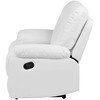 Beliani 2 vietų sofa su rankine relaksacijos funkcija BERGEN, dirbtinė oda, balta