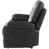 Beliani 2 vietų sofa su rankine atsipalaidavimo funkcija BERGEN, eko oda, juoda
