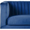 Beliani Trivietė sofa ARVIKA aksominė tamsiai mėlyna
