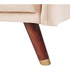 Beliani Trivietė išskleidžiama sofa SENJA, veliūras, smėlio spalvos