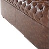 Beliani Trivietė sofa CHESTERFIELD dirbtinė oda aukso ruda