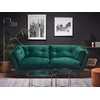 Beliani 3 vietų sofa LENVIKaksominė, smaragdinė