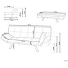 Beliani Trivietė išskleidžiama sofa BRISTOL tamsiai mėlyna