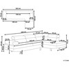 Beliani 5 vietų kampinė sofa NORREA, dirbtinė oda, juoda, kairinė