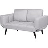 Beliani Dvivietė išskleidžiama sofa BREKKE šviesiai pilka