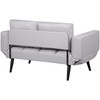 Beliani Dvivietė išskleidžiama sofa BREKKE šviesiai pilka