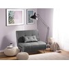 Beliani Viengulė išskleidžiama sofa FARRIS tamsiai pilka