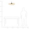 Pakabinamas šviestuvas Žibintas Beliani Lankstymo lempa Bambukas 60 cm ryškiai medienos FLOJA