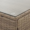 Lauko baldų komplektas Beliani Sodo kampinė sofa su staliuku 6 asmenims BELVEDERE Baltas technoratanas