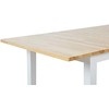 Beliani Išskleidžiamas valgomojo stalas HOUSTON šviesiai rudas/baltas 120/150 cm 90 cm pušies mediena