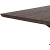 Beliani Valgomojo stalas SPECTRA tamsiai rudas 140 cm 90 cm